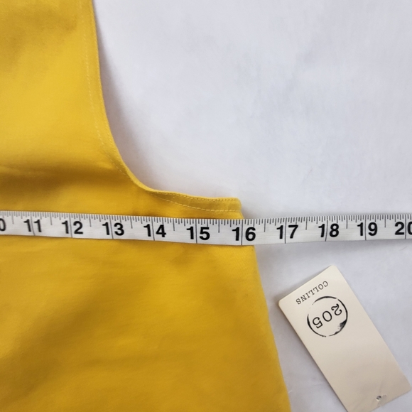 205 Collins Overalls Skirt Size Small Yellow NWT **Flaw*** see description - Picture 4 of 10